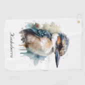 可愛いKookaburra on a Branchカスタム, ゴルフタオル (横)