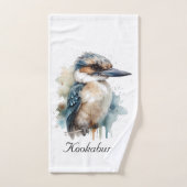 可愛いKookaburra on a Branchカスタム, バスタオルセット (ハンドタオル)