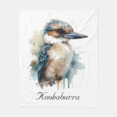 可愛いKookaburra on a Branchカスタム, フリースブランケット (正面)