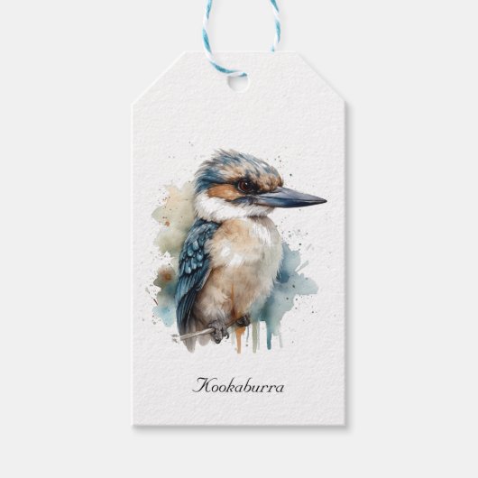 可愛いKookaburra on a Branch, カスタム ギフトタグ (正面)