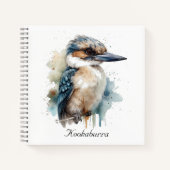 可愛いKookaburra on a Branch, カスタム ノートブック (正面)
