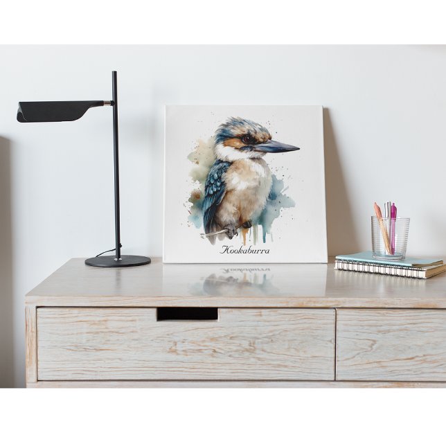 可愛いKookaburra on a Branch, カスタム メタルプリント (クリエイターアップロード済み)