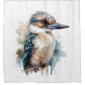 可愛いKookaburra on a Branch シャワーカーテン (正面)