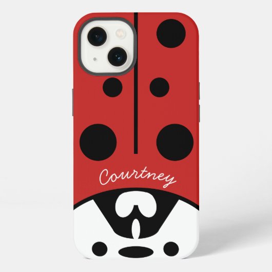 可愛いLadybugカスタマイズ iPhoneケース (裏面)