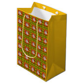 可愛いLadybug誕生日写真カスタマイズ ミディアムペーパーバッグ (正面アングル)