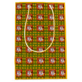 可愛いLadybug誕生日写真カスタマイズ ミディアムペーパーバッグ (正面)