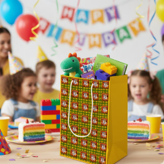 可愛いLadybug誕生日写真カスタマイズ ミディアムペーパーバッグ