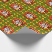 可愛いLadybug誕生日写真カスタマイズ ラッピングペーパー (角)