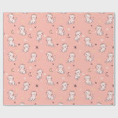 可愛いliを着た子猫のシームレスパターン ラッピングペーパー (フラット)