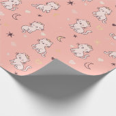 可愛いliを着た子猫のシームレスパターン ラッピングペーパー (角)