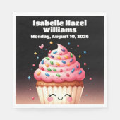 可愛いL'ilカップケーキキャンディ散策ベビーシャワー スタンダードランチョンナプキン (正面)