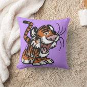 可愛いLil'Tiger漫画枕 クッション (ブランケット)