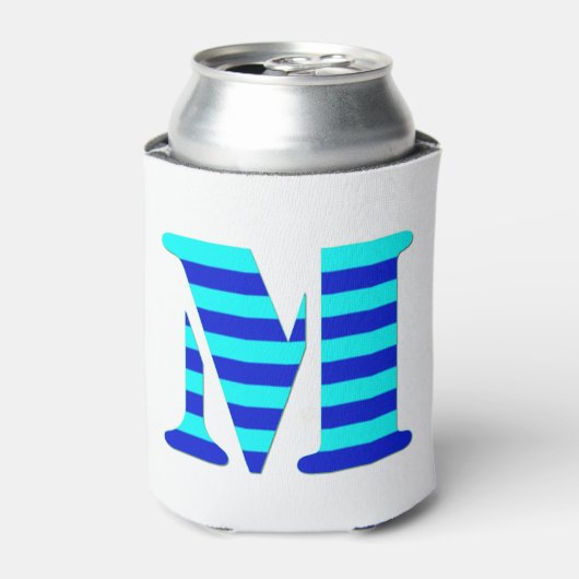 可愛いM青ミニマル黒おもしろい 缶クーラー (缶正面)