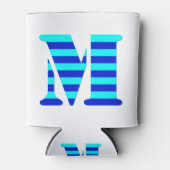 可愛いM青ミニマル黒おもしろい 缶クーラー (正面)