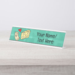 可愛いMacラブチカスタムーズ先生/キッド名 デスクネームプレート