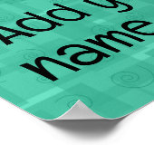 可愛いMacラブチーズカスタムキッズネームのポスター ポスター (角)