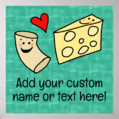 可愛いMacラブチーズカスタムキッズネームのポスター ポスター (正面)