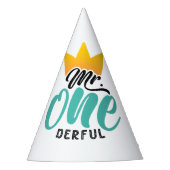 可愛いMr.オネダーフル1歳の誕生日 パーティーハット (正面)