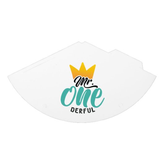 可愛いMr.オネダーフル1歳の誕生日 パーティーハット (正面)