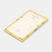 可愛いNYC柄イエロー名前をカスタムする ポストイット (アングル)