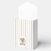 可愛いOh男の子の子犬の青い赤ちゃんシャワーストライプの フェイバーボックス (オープン)