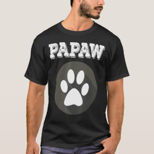 可愛いPAPAW Papa Paw Footprint Slogging for Him Dog C Tシャツ