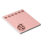 可愛いPInkレディーバグメモ帳 ノートパッド (アングル)