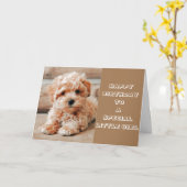 可愛いPUP-SPECIALガールカードからのハッピーバースデー カード (黄色い花)