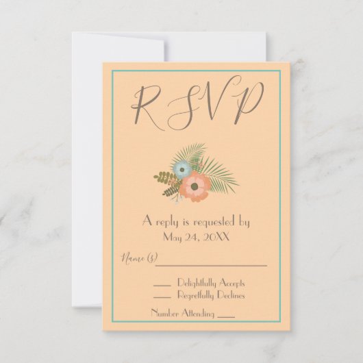 可愛いRSVP 招待状 (正面)