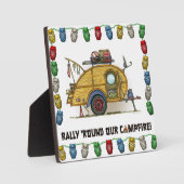 可愛いRVヴィンテージティアドロップキャンパートラベルトレーラー フォトプラーク (正面)