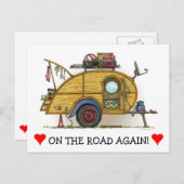 可愛いRVヴィンテージティアドロップキャンパートラベルトレーラー ポストカード (正面/裏面)