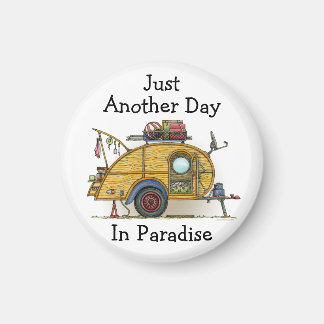 可愛いRVヴィンテージティアドロップキャンパートラベルトレーラー マグネット