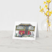 可愛いRVヴィンテージポップアップキャンパー旅行トレーラー カード (黄色い花)