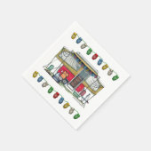 可愛いRVヴィンテージポップアップキャンパー旅行トレーラー スタンダードカクテルナプキン (角)