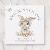 可愛いSome Bunnyは1歳の誕生日ありがとう フェイバータグ (正面)