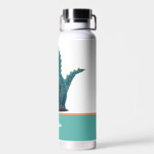 可愛いTレックスハッピーティラノサウルスレックス恐竜 ウォーターボトル (背面)