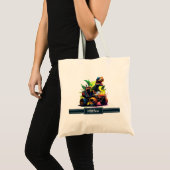 可愛いTレックス乗馬モンスタートラック恐竜の名前 トートバッグ (正面(商品))