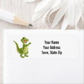 可愛いTレックス差出人住所ラベル ラベル (インサイチュ)