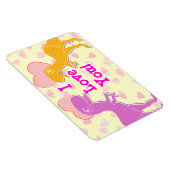 可愛いTレックス恐竜とハート マグネット (右側)