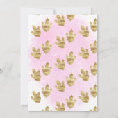 可愛いTレックス恐竜ガールバースデーパーティー 招待状 (裏面)