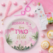 可愛いTレックス恐竜ガール2nd誕生日パーティー ペーパープレート (パーティー)