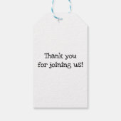 可愛いTレックス恐竜子供の誕生日漫画ジュラシック ギフトタグ (裏面)