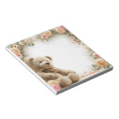 可愛いTedyy Bear 5.5インチx 6インチメモ帳 – 40ページ ノートパッド (アングル)