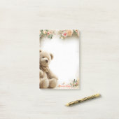 可愛いTedyy Bear 5.5インチx 6インチメモ帳 – 40ページ ポストイット (デスク上)