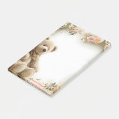 可愛いTedyy Bear 5.5インチx 6インチメモ帳 – 40ページ ポストイット (アングル)