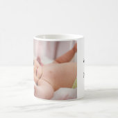 可愛いWill Be Godmotherベビー写真バプテスマ コーヒーマグカップ (中央)