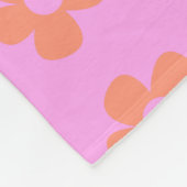 可愛いY2kホットピ名門私立校風のンク花柄ドームデコール フリースブランケット (角)