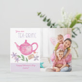 可愛いYou are Tea-rrific Valentine's Dayフォトカード シーズンカード (スタンド正面)