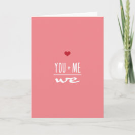 可愛いYou + Me = We Love Valentine Card シーズンカード