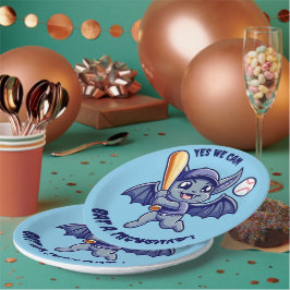 可愛おもしろいいこうもりYes我々はこうもり千 ペーパープレート